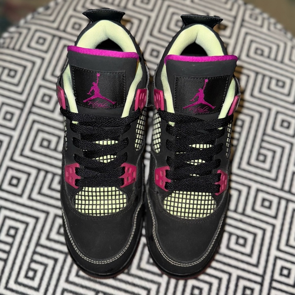 Nike Air Jordan 4 Retro Sneakers 30th GG "Fuchsia" - Size 4.5Y